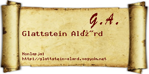 Glattstein Alárd névjegykártya